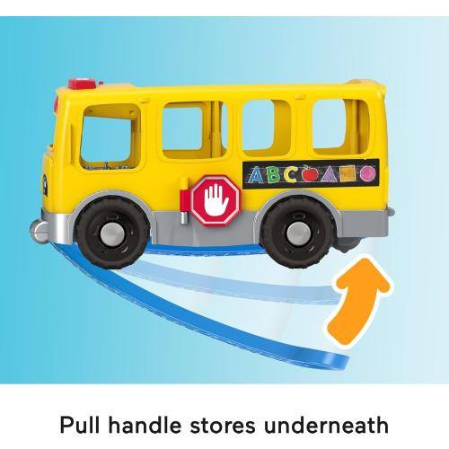 Fisher-Price Little People Toddler Toy Big Yellow School Bus & Community Heroes Set, Musical Pull-Along Vehicle & Figures for Kids Ages 1  Years (Amazon Exclusive)