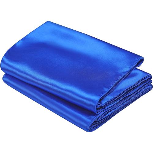 SiinvdaBZX 24 Pcs Royal Blue Satin Table Runner 12 x 108 inches Long, Bright Smooth Satin Wedding Table Runner Decorations for Birthday Parties, Buffet, Banquets, Graduations, Engagements