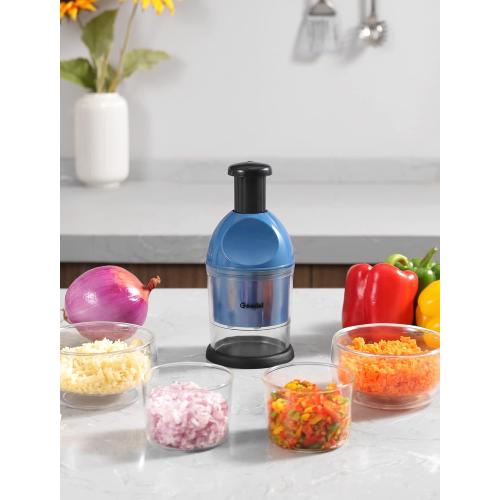 Geedel Food Chopper, Easy to Clean Manual Hand Vegetable Chopper Dicer, Dishwasher Safe Slap Onion Chopper for Veggies Onions Garlic Nuts Salads