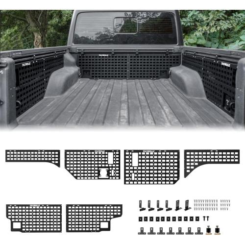 Truck Bed MOLLE Panel - Truck Bed Organizer for Jeep Gladiator Accessories, Rigid MOLLE Panel Compatible with Jeep Gladiator 2019-2024, 3-Piece
