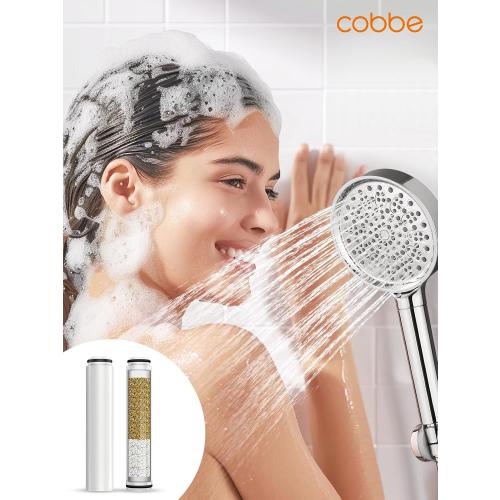 Cobbe 1 Pack Replacement Filters for Handheld Shower Head - UPGRADE FILTERING DURATION - Remove Chlorine - Reduces Dry Itchy Skin