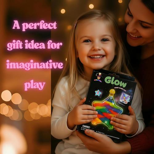 MAGICACORN Glow Sand Art Kit – DIY Craft for Kids Ages 5-12, Fun Creative Gift (Star Bottle)