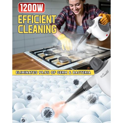 Suu66 Handheld Steam Cleaner, 500mL Tank, Deep Cleaning & 19PCS Accessories