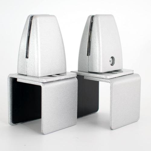 Aluminum Vertical Clamp Partition Board Acrylic Desk Divider Support Clamp for Clear Shield for Desktop Countertop Reception