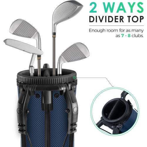 Findway Golf Stand Bag, Small Golf Bag for The Driving Range, Par 3 and Executive Courses, Lightweight Golf Club Carry Bag with Ball Holder and Pockets for Men Women