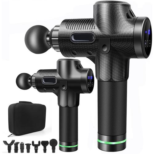 Massage Stick,Massage Gun, Fascia Gun Neck Pain Massager Deep Tissue Muscle Massager Relax Body Massage Display Fascia (Color : Y2-Black, Size : US Plug)