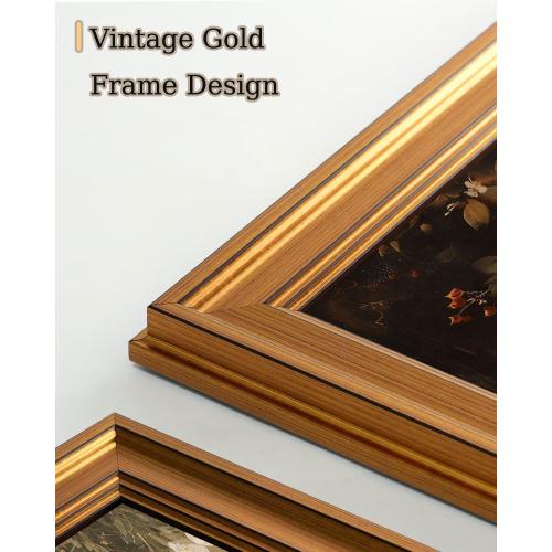 Gold Framed Wall Art Vintage Lemons Still Life Canvas Art Farmhouse Fruits Picture Wall Decor Antique Prints Rustic Kitchen Paintings Country Artwork for Bedroom Bathroom Living Room 8x10 Inch