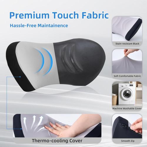 Lumbar Support Pillow for Office Chair - Lumbar Pillow for Car - Ergonomic Lumbar Support Pillow for Car Back Support Cushion