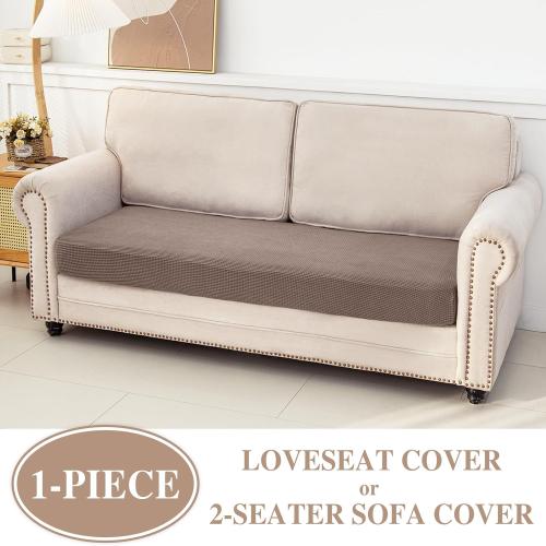 Couch Cushion Covers Seat Cushion Cover Stretch Couch Cover Separate Sectional Sofa Slipcovers Furniture Protector(3 Pieces for Seat or Sofa Backrest, Khaki)