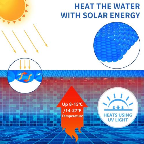 Solar pool cover measure 144*288in dimensions 32.68*22.44*11.02 thickness 16mil color blue