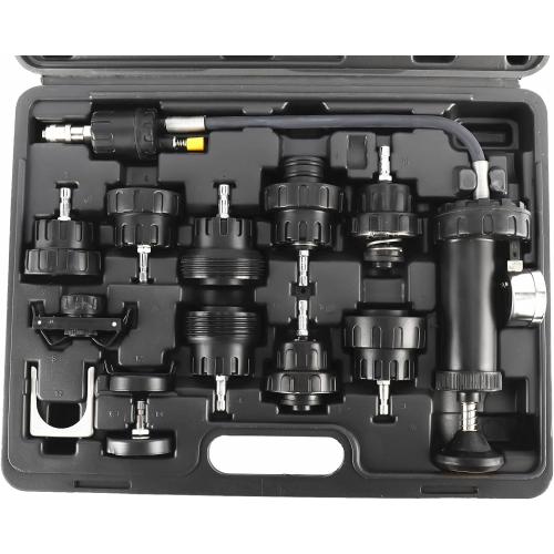 Color Black 18pcs Universal Radiator Pressure Tester Vacuum Pump Type Cooling System Kit