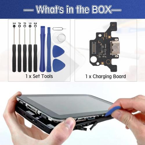 Dock Connector for Samsung Galaxy Tab A9 Plus Charging Port Flex Cable Replacement for SamsungTab A9  Plus 11“ X210 USB Charger Dock Board Connector with Tools(Black)