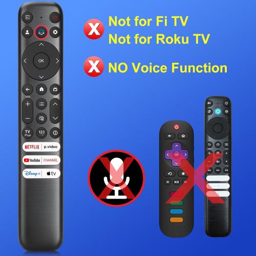 Replacement Only for TCL Google TV Remote Control,RC813 Compatible with TCL QM8/QM7/S5/S4/S3/Q7/Q6/Q5 4K UHD HDR LED QLED QD-Mini LED Full-HD Smart TVs