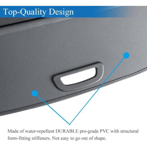 Compatible with 2025 IONIQ 5 N 2024-2022 Hyundai IONIQ 5 Rear Cargo Security Shade Cover Black Privacy Screen Retractable Rear Storage Waterproof Cargo Cover Luggage Security Shield Shade
