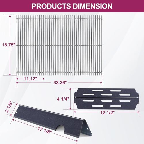 Grill Grate and Flavorizer Bars Heat Deflector Grill Parts for Weber Genesis 2 GS4 Grates 66089 66097, Weber Genesis II E-410, E-435, S-435, SE-410,for Weber 66041, 66033, 66796 Parts ‼️used‼️