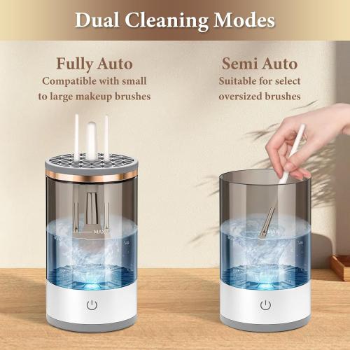 Electric Makeup Brush Cleaner - Efficient Electric Makeup Brush Cleaner Machine for Thorough Brush Cleaning, Ideal for Makeup Artists & Enthusiasts