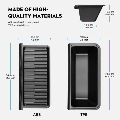 2PCS Under Seat Storage Box for 2026 Tesla Model Y Juniper,Hidden Organizer Tray Underseat Bins with Lid Cover for 2025-2026 Tesla New Model Y Juniper (Launch Series) Interior Accessories