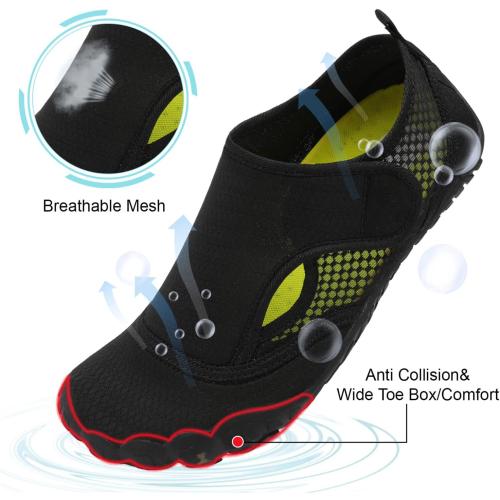 Size 7.5 Color Black women's Centipede Demon Swim Water Shoes for Women Men Quick Dry Barefoot Aqua Sneakers Shoe for Beach Hiking Diving Boating River Outdoor Water Sports