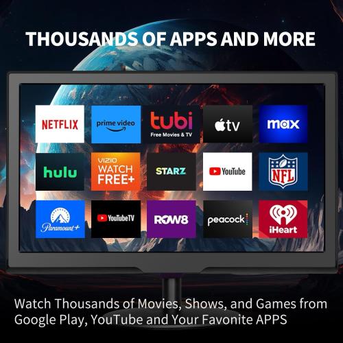 BLACK 20inch Smart TV,Full HD 1080p LED Flat Screen with ATSC TV,with Built-in HDMI USB Suitable for Kitchen Kid's Room Basement or RV Camper