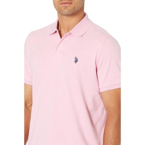 U.S. Polo Assn. Men's Standard Solid Interlock Shirt, Pink Sunset Heather,   Size XXL