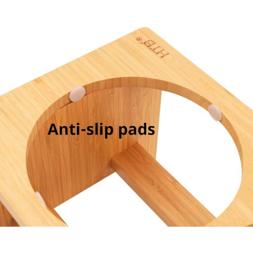 HTB Elevated Dog Bowls,Raised Dog Bowl Stand with 2 Stainless Steel Bowls,Elevated Raised Dog Bowls for Large Medium Small Sized Dogs