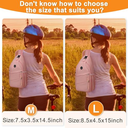 Crossbody Bags for Women Men Trendy Sling Bag Backpack Casual Chest Bag with Convertible Shoulder Strap