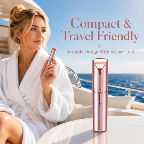 Flawless Facial Hair Removal for Women Men，Electric Painless Hair Removal Device Included 2 x Replacement Heads，USB Rechargeable Lady Womens Face Shaver with LED Light for Lip,Chin,Arms
