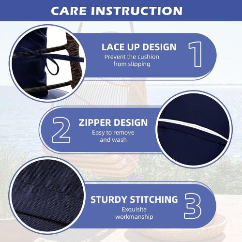 COLOR GREEN ❗❗Egg Chair Cushion Replacement Detachable Basket Egg Chair Cushion Washable Waterproof Thicken Hanging Basket Pad | Detachable Basket Egg Chair Cushion Washable Waterproof Thicken Hanging Basket Pad for Garden Bakyard