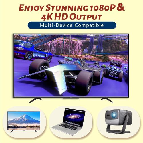 HRYYDS 2026 Retro Gaming Console Pro 4K HDMI with 40,000  Built-in Classic Video Games - Plug & Play Game Stick for TV with 2 Wireless Controllers | 23 Emulator Support 64GB