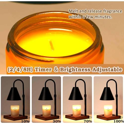 Modern Candle Warmer Lamp with Timer, Dimmable Candle Lamp Warmer, Men Women for Birthday Gifts, Valentines Day Gifts, Black Candle Warmer, Adjustable Candle Light, Cozy Living Room Bedroom Home Decor
