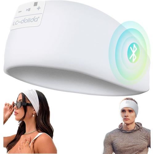 LC-dolida Sleep Headphones Bluetooth 5.4 | Headband Headphones Earphones Wireless | Sleep Mask for Sleeping, Sports, Gifts, Workout, Jogging, Yoga,Insomnia, Air Travel, Meditation