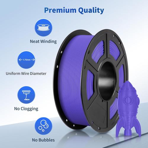 ANYCUBIC PLA Filament 1.75mm Bundle, 3D Printing PLA Filament 1.75mm Dimensional Accuracy  /- 0.02mm, 1KG Spool (2.2 lbs), 2KG Purple   Green