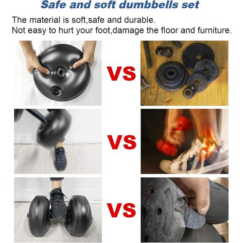 Water Filled Dumbbells Set - Water Filled Weights - Portable Travel Weights - Weights Adjustable Dumbbells - Portable Fitness Equipment - Strength Training - Fitness and Shaping
