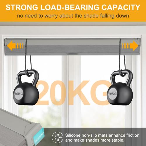 Homedemo No Drill No Tools Blackout Cellular Shades Cordless, Honeycomb Blinds for Window, Easy Install No Screws Thermal Insulated Noise Reduction Cellular Blinds for Home (Grey, 31.5 W x 64 H)