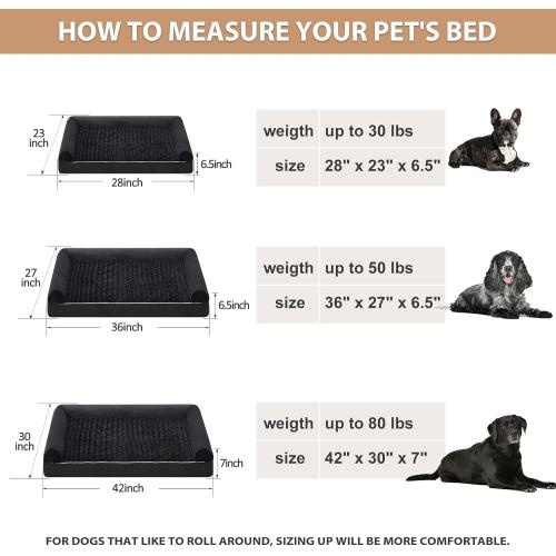 BFPETHOME Orthopedic Washable XLarge Dog Bed for Senior Dog Cozy Sleep