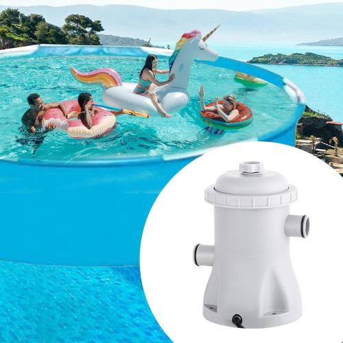 Matybobe Above Ground Pool Filter Pump 330 GPH, Electric, Grey, ABS, Easy to Clean, Suitable for Small Pools & Fish Ponds