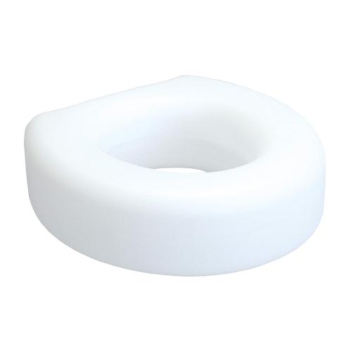 White Raised Toilet Seat  Riser, Non-Locking, Fits Most Toilets