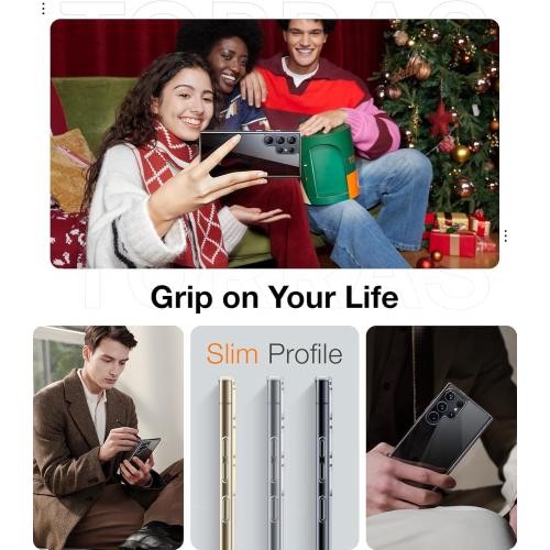 TORRAS Shockproof for Samsung Galaxy S25 Ultra Case, [Non-Yellowing] [12FT Military-Grade Protection] Transparent Slim Case for Samsung S25 Ultra Case, Diamond Clear, Hard, 6.9'' Guardian Series