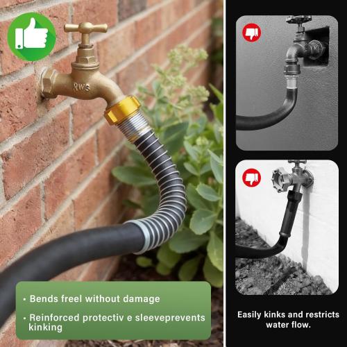 Garden Hose  4-Layer Heavy Duty Water Hose 800 Burst PSI Black