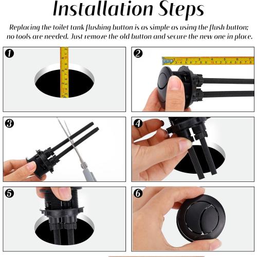 38mm/1.5in Toilet Push Button Replacement for Home Bathroom