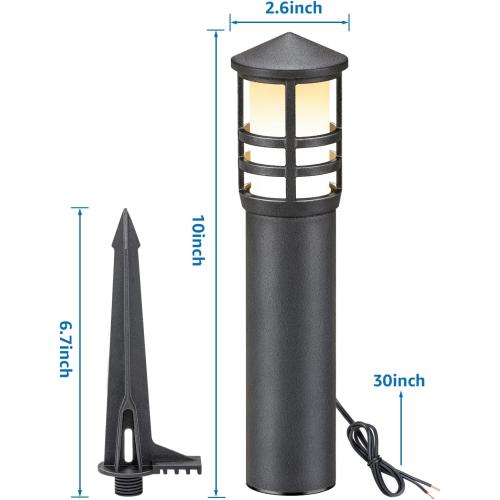 SUNVIE 8-Pack Low Voltage Pathway Lights 3W LED Landscape Pathway Lighting 3000K Warm White CRI 90  Landscape Lights Wired 12-24V Aluminum Bollard Path Lights for Walkway Yard Garden, ETL Listed Cord