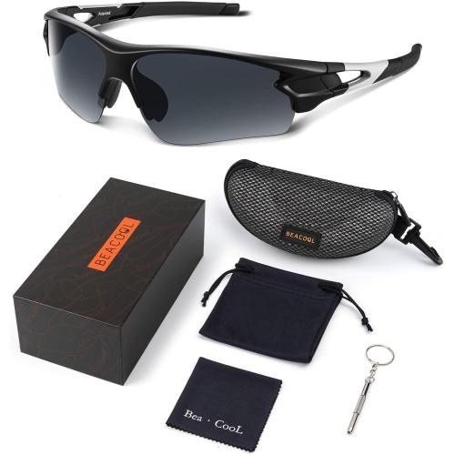 BEACOOL Polarized Sports Sunglasses for Men Women Youth Baseball Fishing Cycling Running Golf Motorcycle Tac Glasses UV400 uni