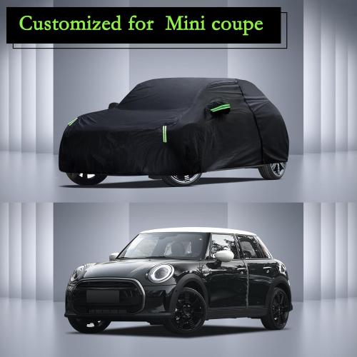 Car Cover Custom Fit for 2014-2025 Mini Cooper/Cooper S/Hardtop/Clubman/Countryman 4 Door, Waterproof All Weather Full Exterior Cover Rain Sun Protector with Door Zipper