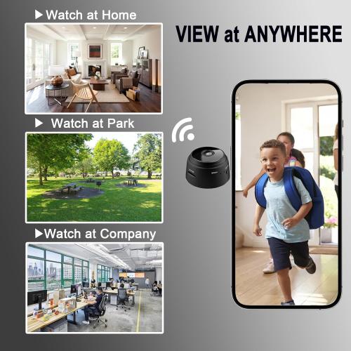 ZMDCAM Hidden Spy Camera for Home Use, Mini Security Wireless WiFi Camera, HD 1080P Indoor/Outdoor Night Vision Nanny Cam for Baby, Pets, Compatible with Smartphone, Tablets(Video Only)