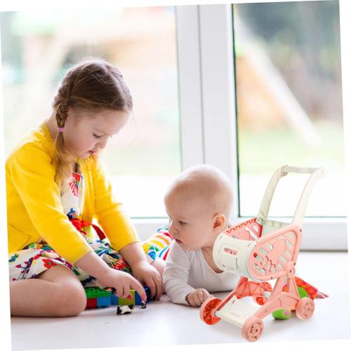 Vaguelly Mini Shopping Trolley for Boys and Girls Boy Girl Shopping Cart Model Fun Desktop Organizer and Play Toy for Imaginative Play and Room Decoration Sturdy Design