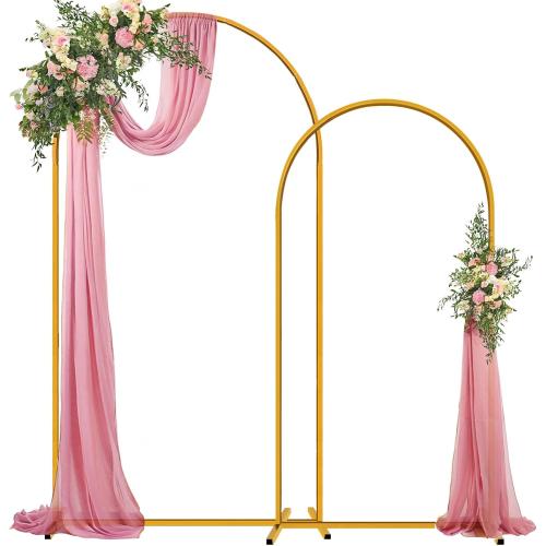 Hemmotop Metal Arch Backdrop Stand Set of 2, 7.2ft and 6ft