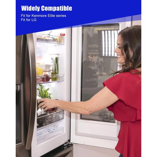 Refrigerator Tray Cover Assembly Compatible with LG and Kenmore Refrigerator Clear color Replace ACW74118101 AP5956442 3380487 MCR64973001 PS10065045