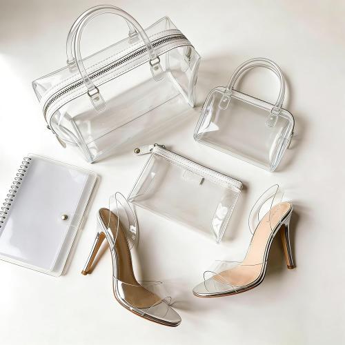 Clear Vinyl for Sewing, Clear PVC Vinyl Roll Waterproof Transparent Fabric for Bags, Hair Bows, Cosmetic Pouches, DIY Crafts