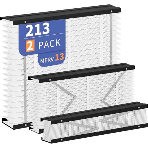 2-Pack 213 Filter Replacement Compatible with AprilAire 213 Whole House Air Purifiers Models,1210,1620,2210,2216,3210,4200,MERV 13 Furnace Filter Replacement,fit for 20x25x4 Furnace