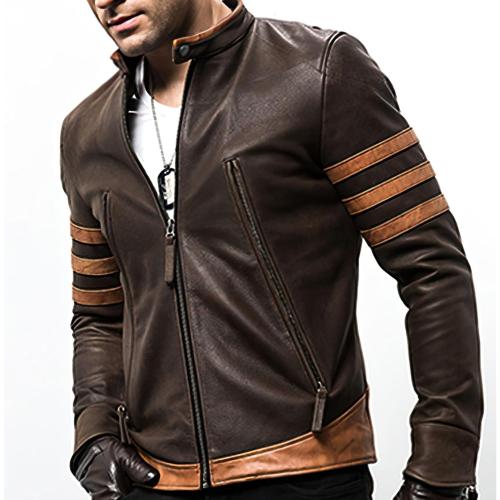 Medium Mens Leather Jacket Motorcycle Leather Bomber Jacket Casual Outwearr Mans Coats Genuine Leather Jackets